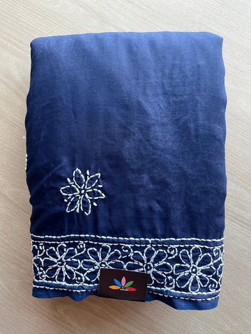 Chikankari Voile Cotton Saree- 28982