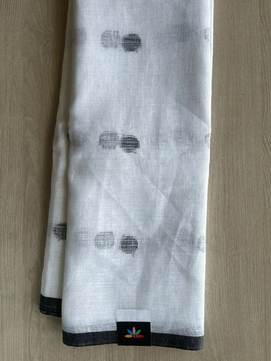 Simple Linen Saree - 29009-29010