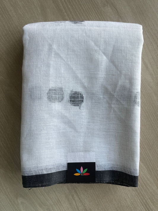 Simple Linen Saree - 29009-29010