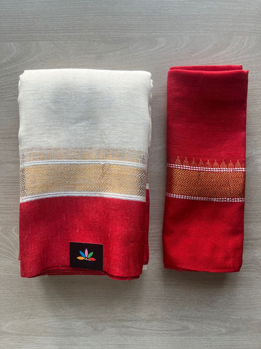 Simple Linen Saree -30821-30825