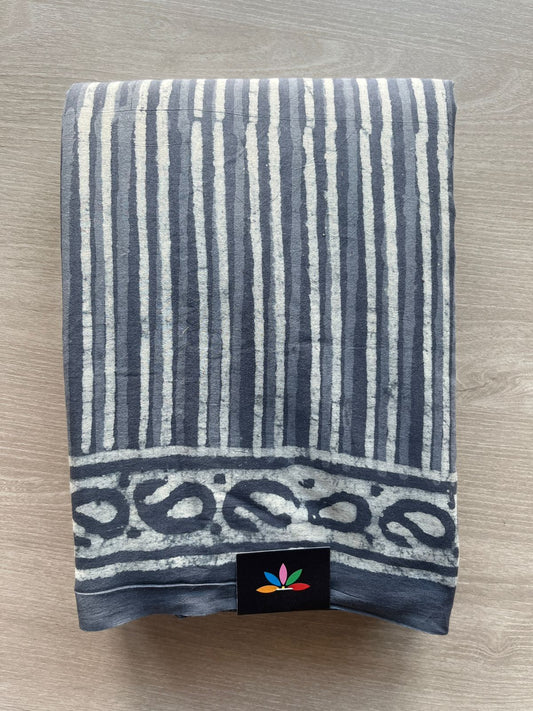 Hand Block Printed Mul Cotton Saree -29053