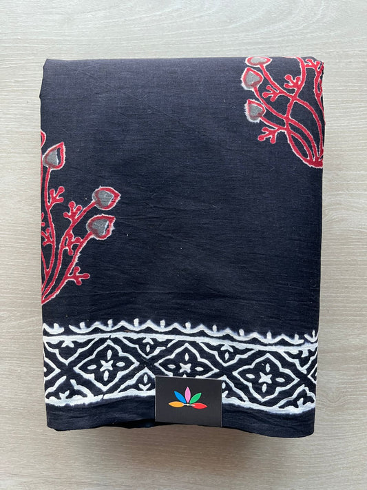 Hand Block Printed Mul Cotton Saree -29059