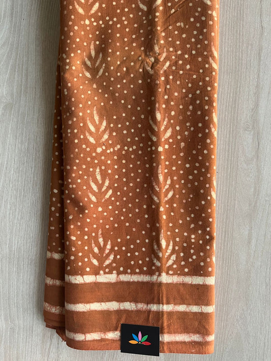 Hand Block Printed Mul Cotton Saree -29060