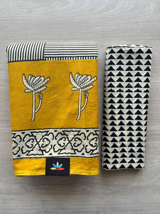 Hand Block Printed Mul Cotton Saree -29061