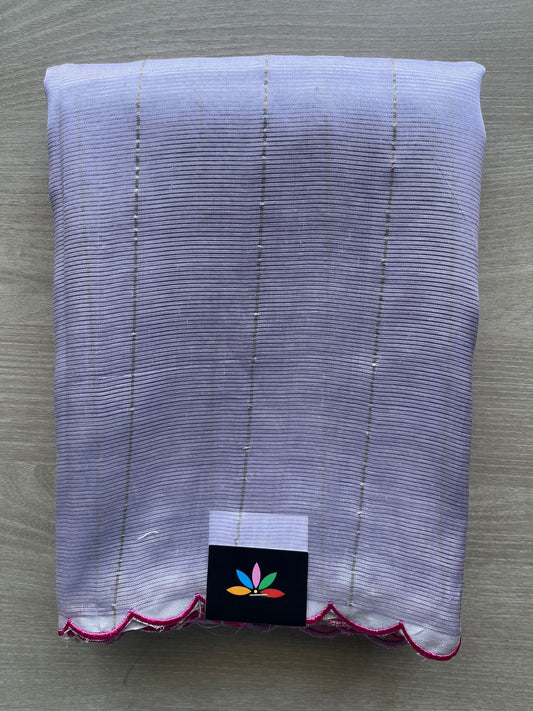 Scallop Border Mangalagiri Silk Cotton Saree-29335