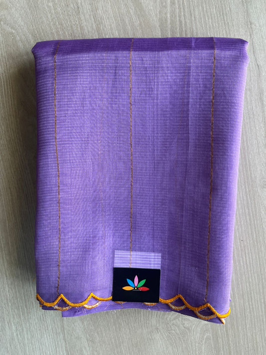 Scallop Border Mangalagiri Silk Cotton Saree-29336