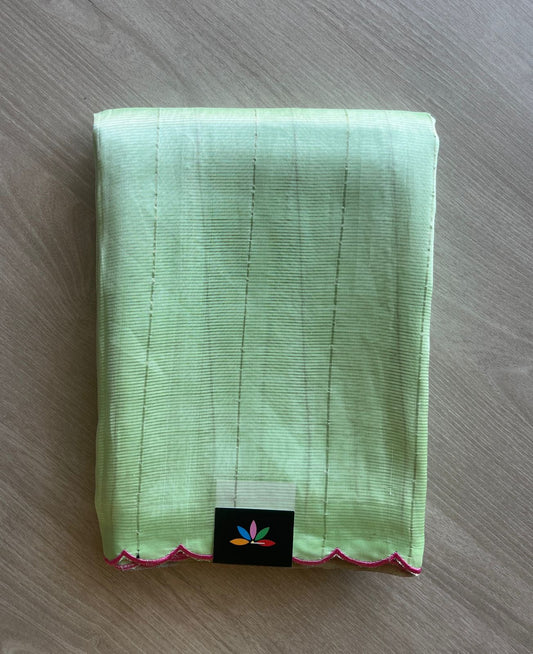 Scallop Border Mangalagiri Silk Cotton Saree-29339