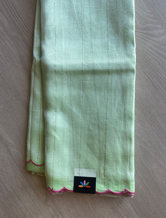 Scallop Border Mangalagiri Silk Cotton Saree-29339