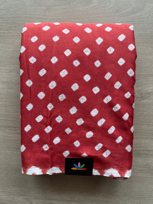 Tie and Dye Handcrafted  Bandhani Cotton Saree -29389