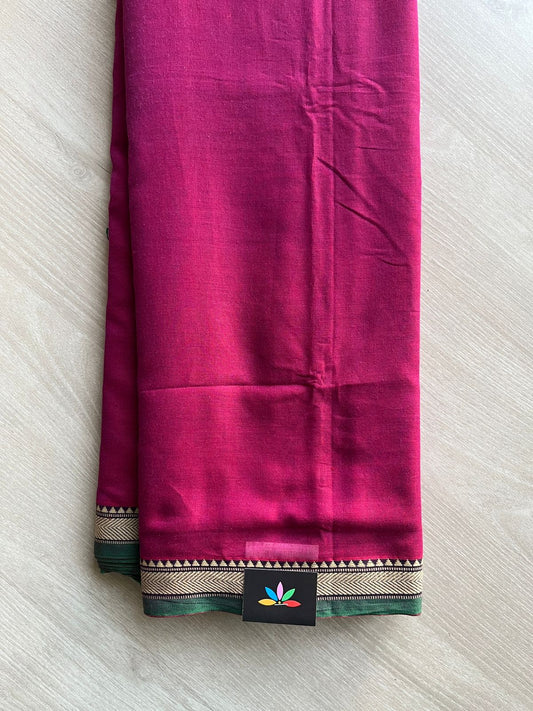 Small Border Narayanpet Mercerized Cotton Saree -29825