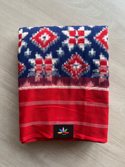 Handwoven Telia Rumal ikkat Cotton Saree -29843