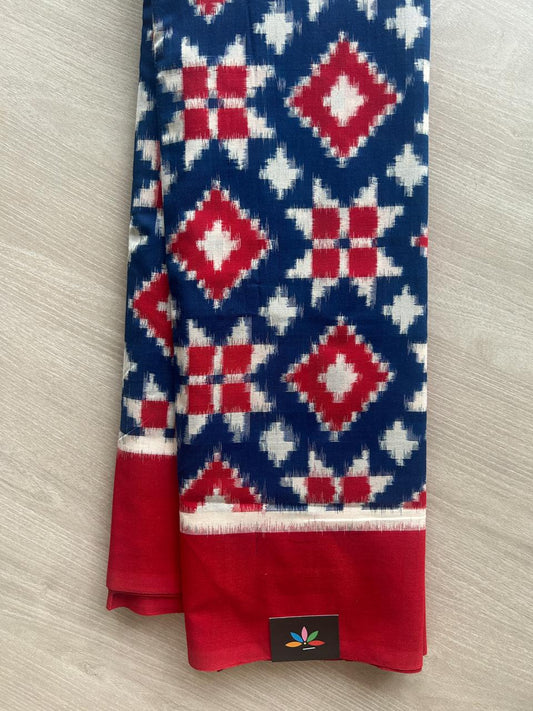 Handwoven Telia Rumal ikkat Cotton Saree -30827