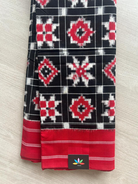 Handwoven Telia Rumal ikkat Cotton Saree -30828