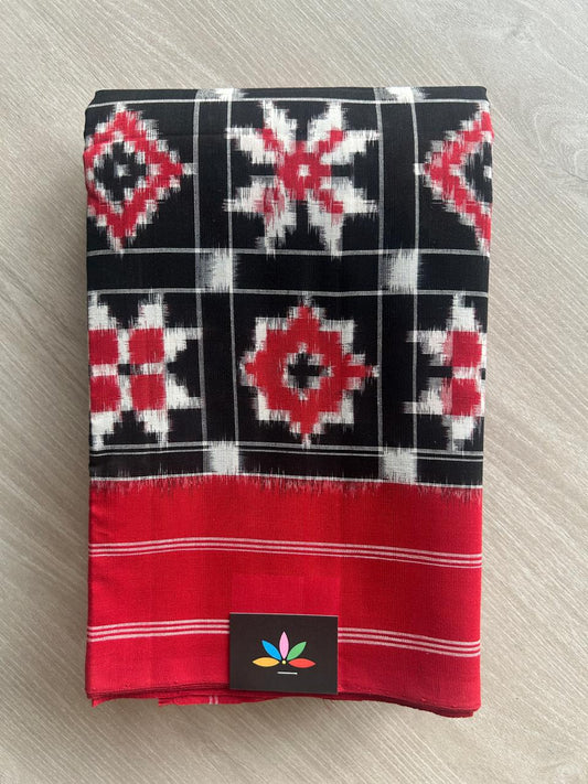 Handwoven Telia Rumal ikkat Cotton Saree -30828