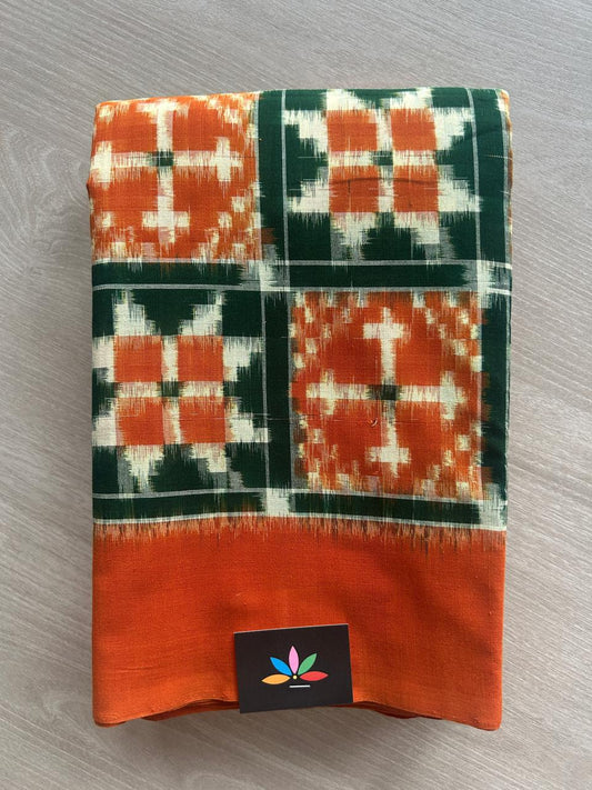 Handwoven Telia Rumal ikkat Cotton Saree -30830