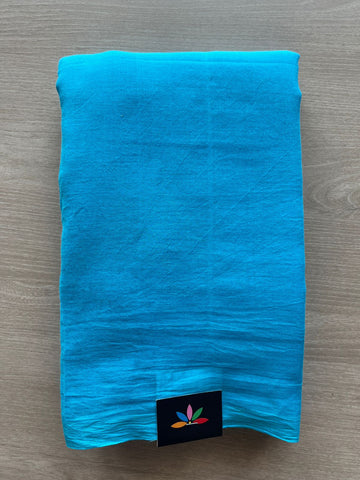 Plain Feather Light Mul Cotton Saree (Without blouse) - 32943-32944