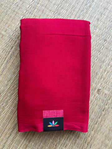 Plain Feather Light Mul Cotton Saree (Without blouse) - 32955-32956