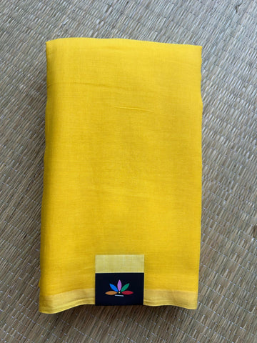 Plain Feather Light Mul Cotton Saree (Without blouse) - 32959-32960