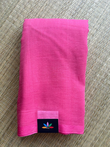 Plain Feather Light Mul Cotton Saree (Without blouse) - 32963-32964