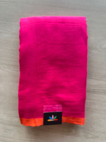 Plain Feather Light Mul Cotton Saree (Without blouse) - 32971-32972