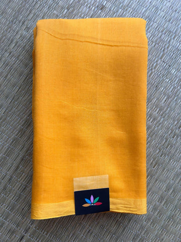 Plain Feather Light Mul Cotton Saree (Without blouse) - 32979-32980
