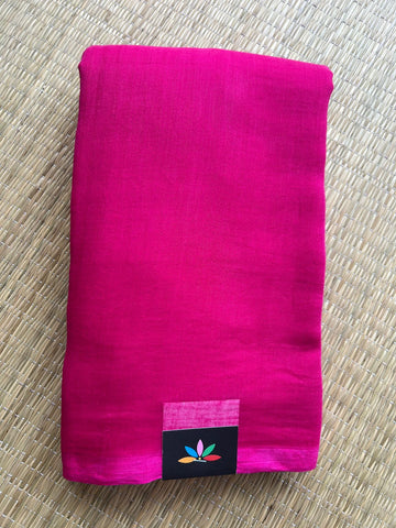 Plain Feather Light Mul Cotton Saree (Without blouse) - 32983-32984