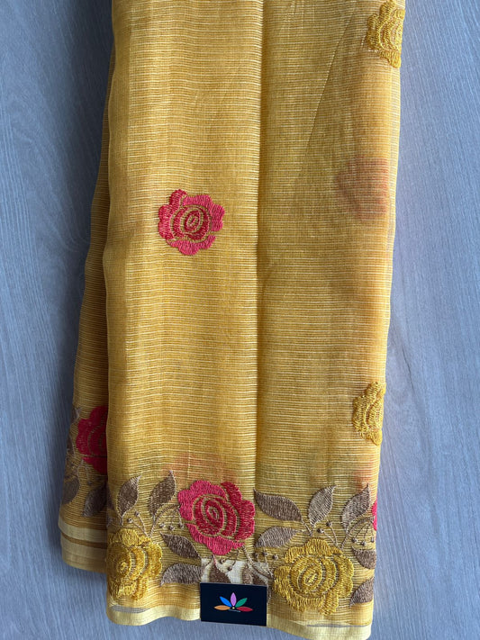 Embroidered Tissue Kota Saree - 33227