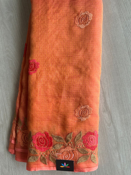 Embroidered Tissue Kota Saree - 33228