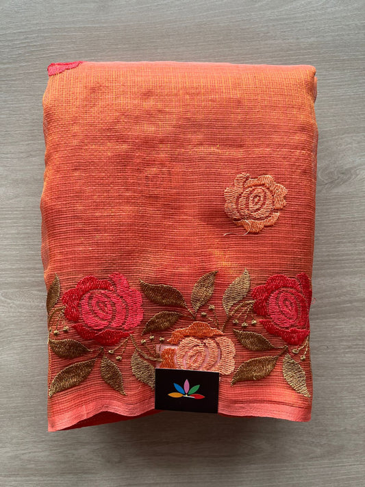 Embroidered Tissue Kota Saree - 33228
