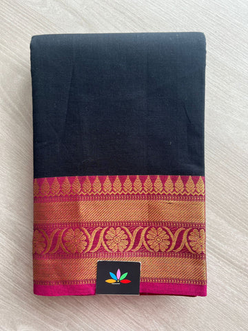 Chettinad cotton Saree with Ganga jamuna border-3341