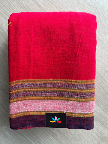 Handspun and Handwoven Bujodi Cotton Saree - 33429