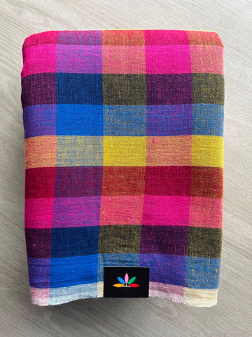 Handspun and Handwoven Bujodi Cotton Saree - 33431