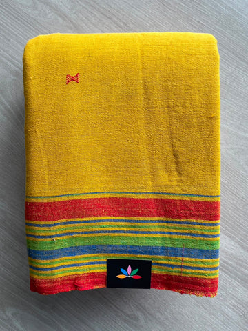 Handspun and Handwoven Bujodi Cotton Saree - 33432