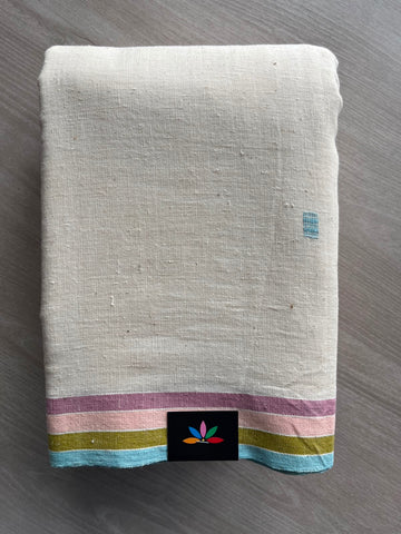 Handspun and Handwoven Bujodi Cotton Saree - 33434