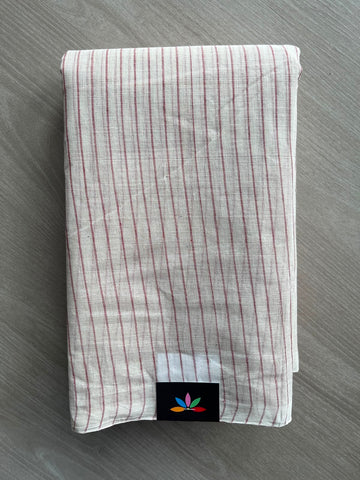 Simple Stripped Cotton Saree (Without blouse) -33998-33999
