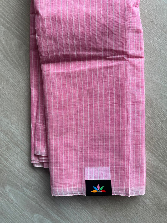 Simple Stripped Cotton Saree (Without blouse) -34000-34002