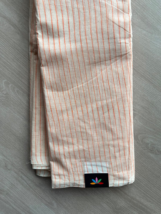 Simple Stripped Cotton Saree (Without blouse) -34003-34005