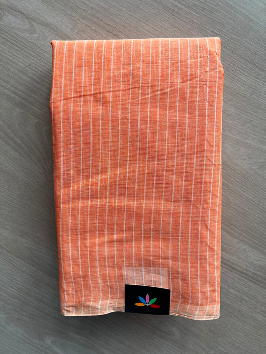 Simple Stripped Cotton Saree (Without blouse) -34009-34011
