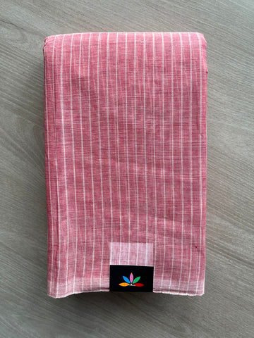 Simple Stripped Cotton Saree (Without blouse) -34012-34014