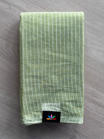 Simple Stripped Cotton Saree (Without blouse) -34018-34020