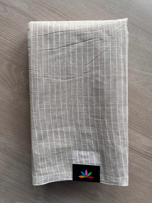 Simple Stripped Cotton Saree (Without blouse) -34021-34023