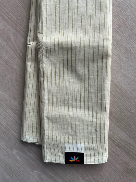 Simple Stripped Cotton Saree (Without blouse) -34024-34026