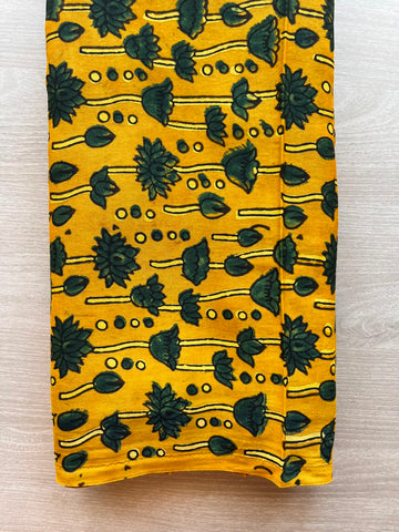 Natural Dyed Ajrakh Handblock Printed Modal Silk Fabric - 34497