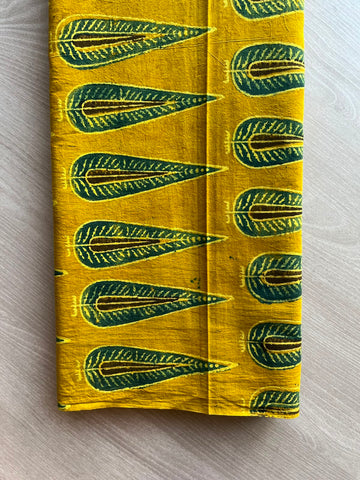 Natural Dyed Ajrakh Handblock Printed Cotton Fabric -34511