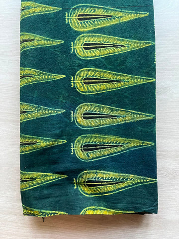 Natural Dyed Ajrakh Handblock Printed Cotton Fabric -34514