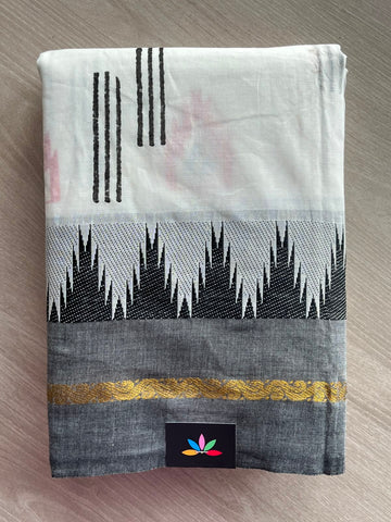 Handblock Printed Chettinad Cotton Saree - 34812