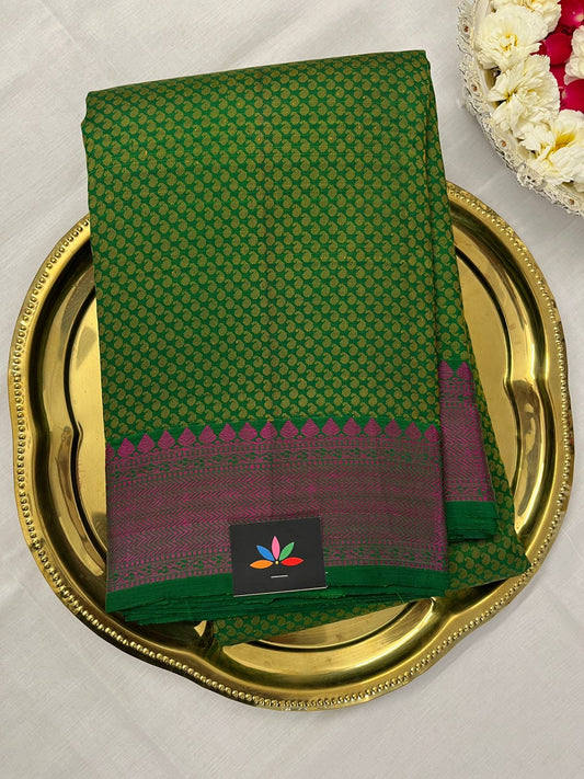 Pure Handloom with All Over Butta and Thread Woven Border Saree -3526