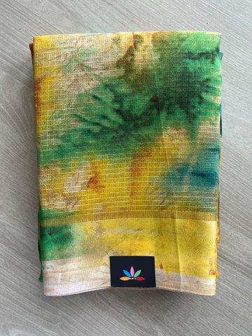Printed Mixed Silky Kota Saree with Satin Border - 35662