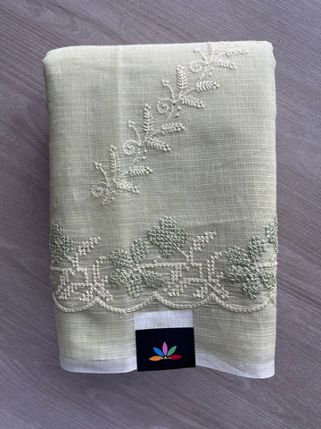 Machine Embroidered Blended Kota Saree - 35680
