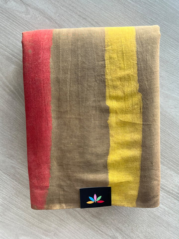 Natural Dyed Handblock Printed Mul Cotton Saree - 35696